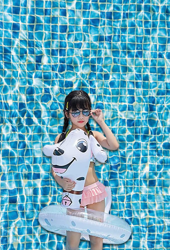 AOFOTO 5x3ft Swimming Pool Blue Ripple Water Backdrop Underwater Ceramic Tile Mosaic Pool Background for Photography Summer Party Boy Girl Newborn Baby Shower Birthday Banner Photo Studio Booth Props - Image 4